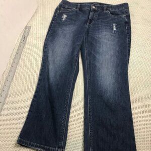 WHITE HOUSE BLACK MARKET WOMENS SLIM CROP JEANS SIZE 8